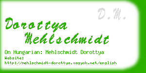 dorottya mehlschmidt business card